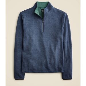 J. Crew blue Performance Quarter zip Oarsman pullover long sleeve shirt Small